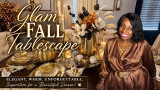Information Fallmas🍂Glam Fall Tablescape 🍁| Elegant and Luxurious Table setting ideas #fallmas2036 Update