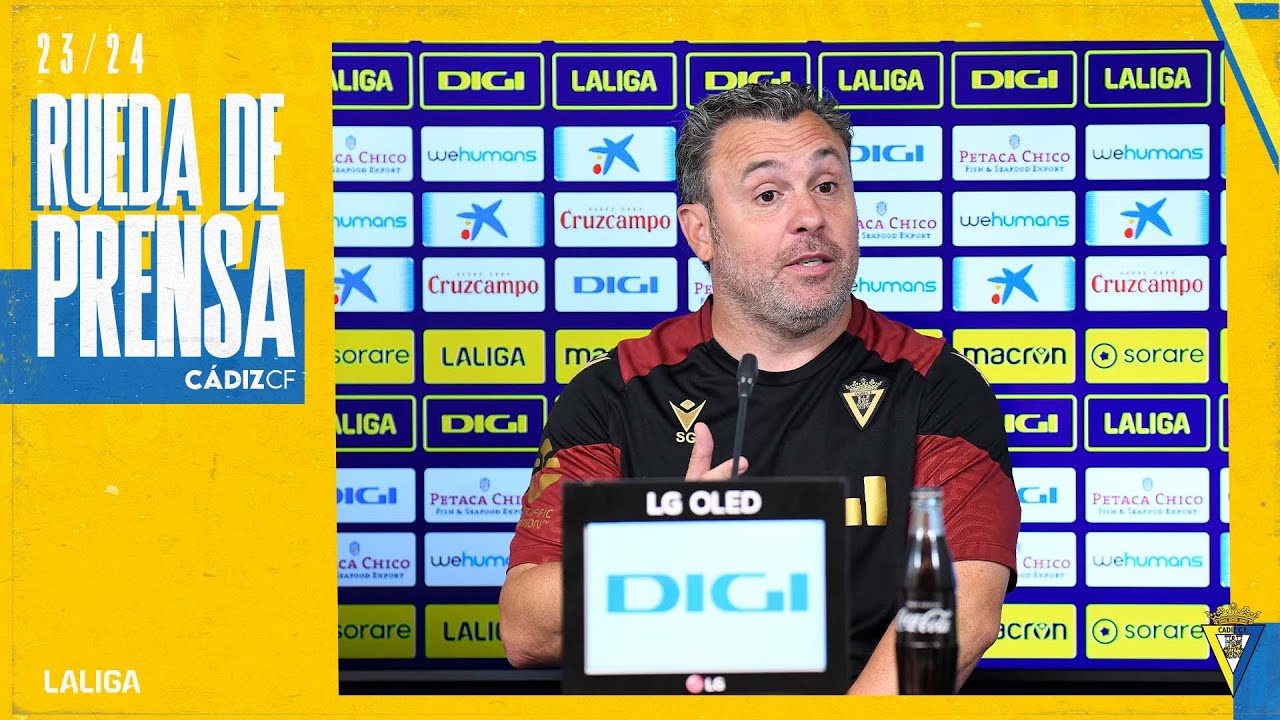 Rueda de prensa de Sergio González en la previa del Cádiz - Girona ...