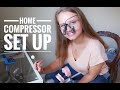 Home compressor set up for bench test || Foreign - trained dentists
