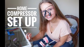 Home compressor set up for bench test || Foreign  trained dentists