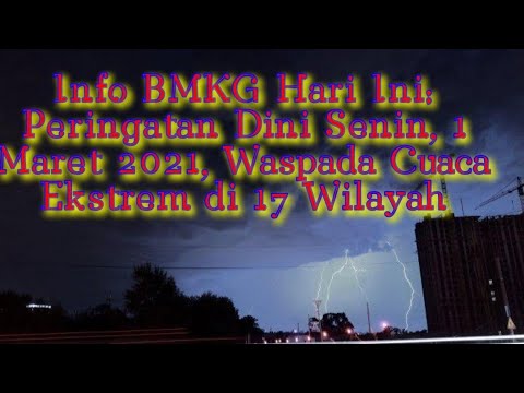 Info BMKG Hari Ini: Peringatan Dini Senin, 1 Maret 2021, Waspada Cuaca Ekstrem di 17 Wilayah