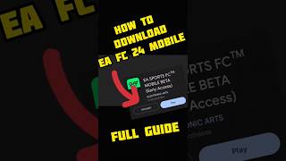 HOW TO DOWNLOAD EA FC 24 MOBILE IN EASIEST WAY😍🔥#fifamobile #easportsfc24 #fifa23  #shorts #viral screenshot 4