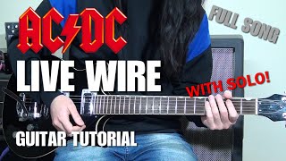Guitar Tutorial | Live Wire | AC/DC | Full Song With Tabs  | Solo Included