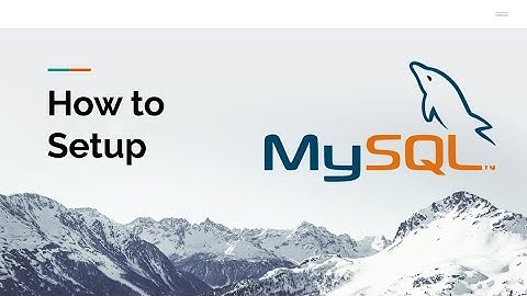 MySQL: Setup