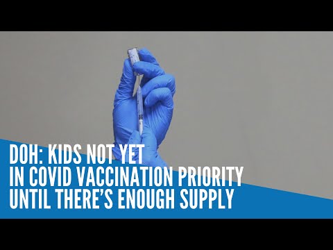 DOH: Kids not yet in COVID vaccination priority until there’s enough supply