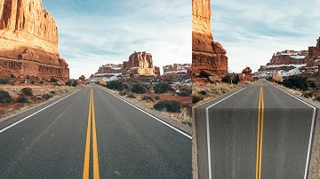 Road Bend Effect in GIMP