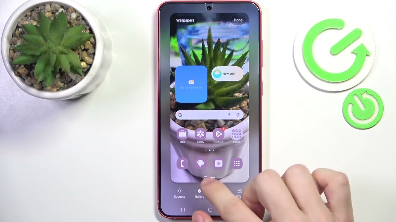 SAMSUNG Galaxy S25+ — Как посмотреть предварительный просмотр обоев