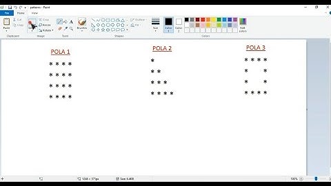 JAVA-tutorial membuat pola (patterns) menggunakan perulangan