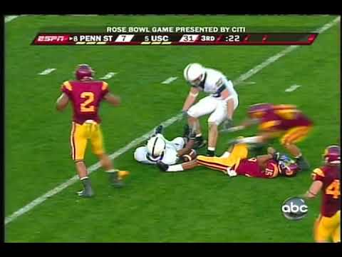 Taylor Mays BIG hit in the Rose Bowl 2009