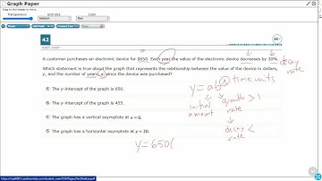 Algebra 1 STAAR Practice Graphing Exponential Functions (A.9D - #16)