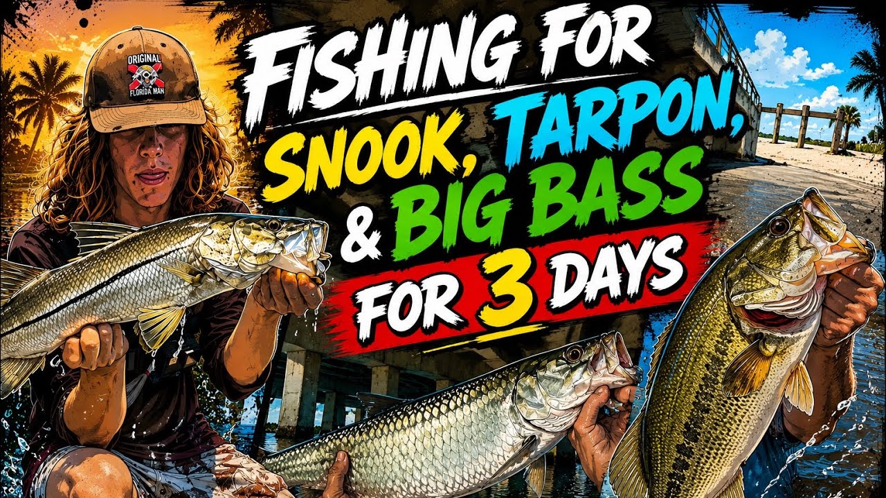 Fishing for snook,tarpon, & big bass for 3 days! #fishing #tarpon #snookfishing #bassfishing #soflo