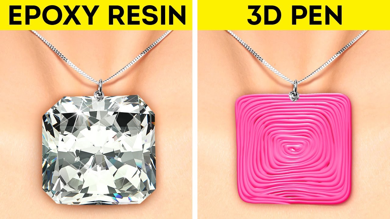 3D PEN vs EPOXY RESIN || Amazing Decor and Jewelry Crafts - YouTube