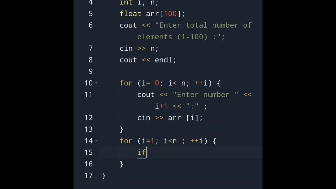 C++ Program to Find Largest Element of an Array ⚡ #education # ...