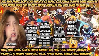 PRANK ACAK TIMCODE EH MALAH DIINVITE SAMA CEWEK YGGUA PRANK KMAREN GAESPECT BARU MASUK GUA DIKATAIN!