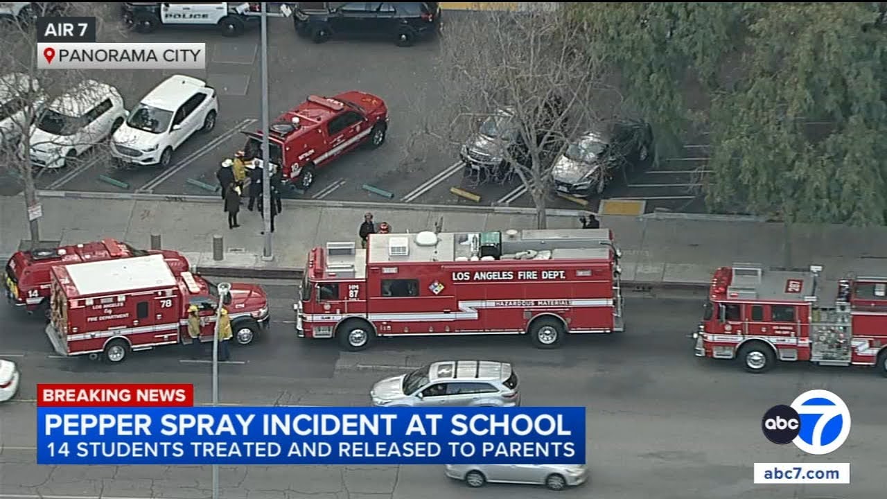 14 students treated after pepper spray released in LA high school ...