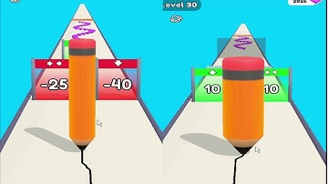 Long Pencil Run Most Satisfying ASMR Drawing Android Ios Gameplay