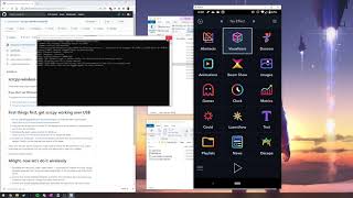 Demo: Using scrcpy to wirelessly control LaserOS on Android