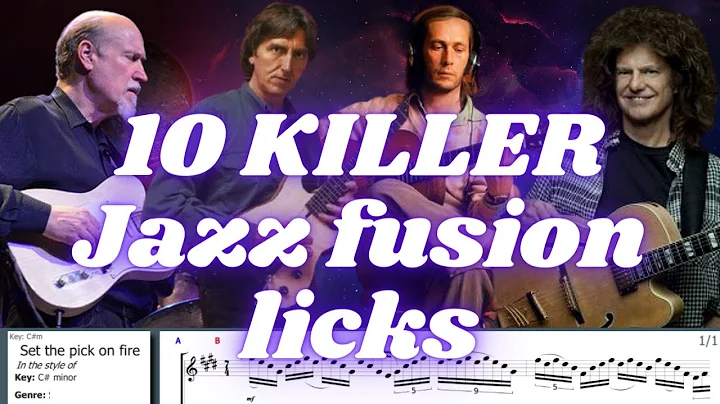 10 KILLER Jazz fusion licks (w/ TABS) - John Scofi...