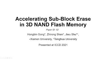Accelerating Sub-Block Erase in 3D NAND Flash Memory