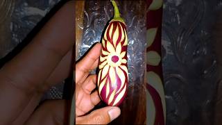 Next-Level Fruit Cutting Brinjal 🍆 Carving #viralvideo #trending #short Fruit