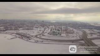 #3 Кремль зима, набережная - Footage Аэросъемка Казань