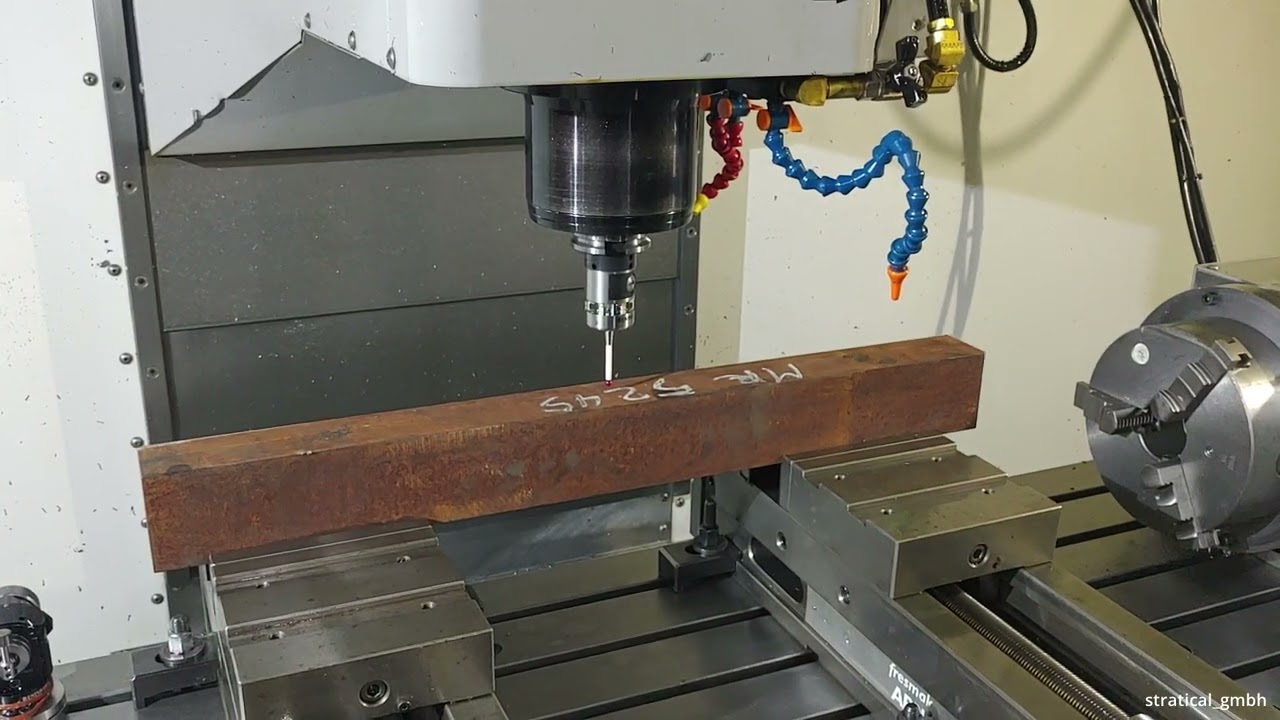 Vermessen eines Werkstückes mit dem Renishaw | Measuring with Renishaw | STRATICAL
