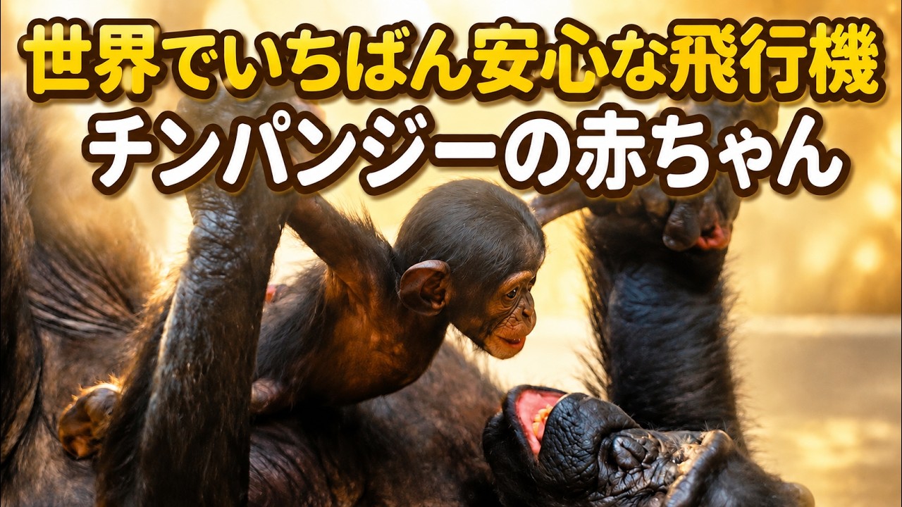 The World's Safest Airplane: A Baby Chimpanzee [Tennoji Zoo] - YouTube