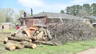 Storm damage in Calhoun county