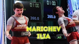 Marichev Ilia - 588,5kg 1st place @59kg European Men's Classic Championships 2019, Kaunas