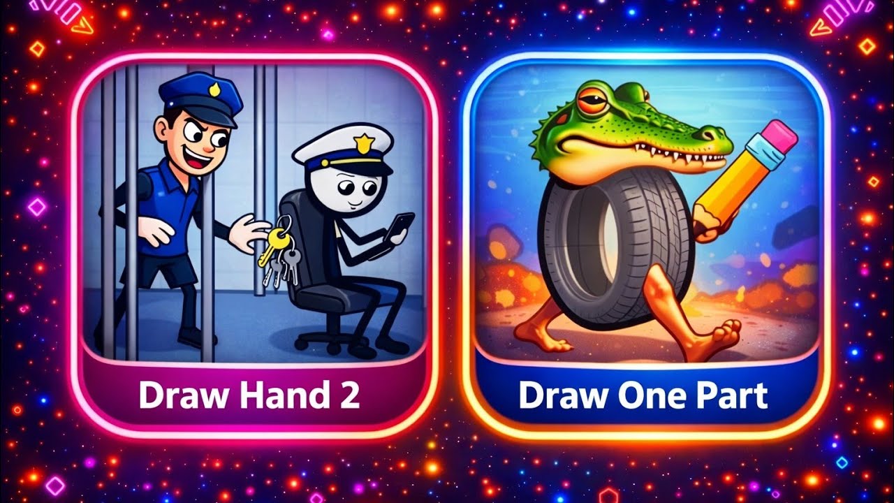 “Epic Game Icons Showdown – Stickman vs Crocodile! 🎮✨”
