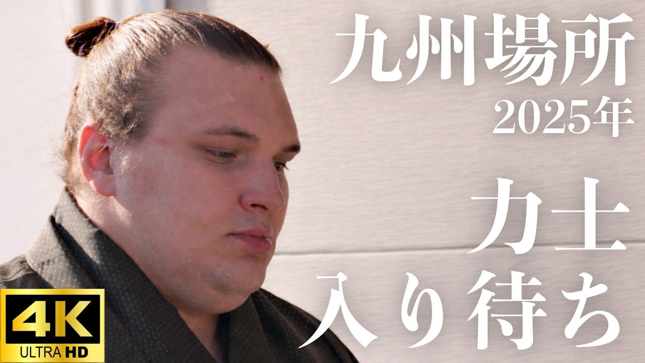 【力士 入り待ち】安青錦を静かに見送る昼下がり。幕内力士も続々と…【大相撲 九州場所｜sumo】