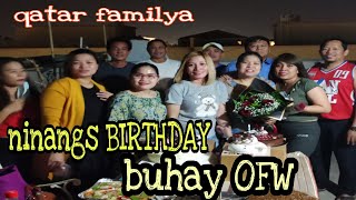 celebrating birthday of ninang dito sa qatar.         inabot na ng 11pm na ng gabi.qatars life.ofw