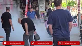 ALEV ALAN PİKNİK TÜPÜ PANİK YARATTI