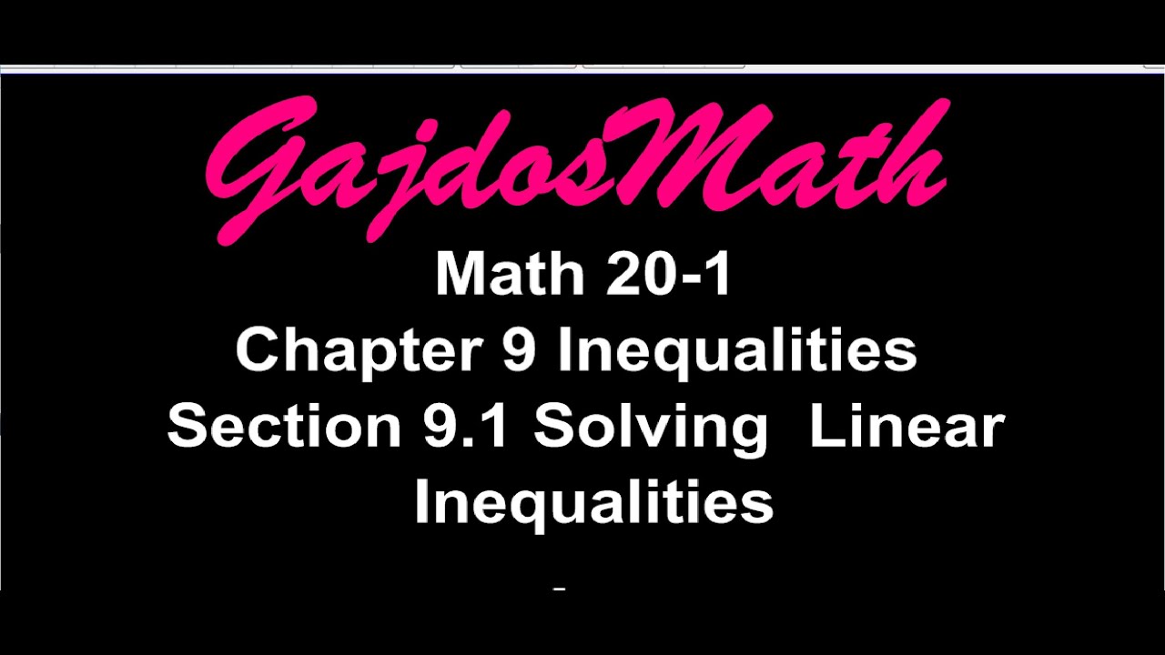 Solving Linear Inequalities Graphically (20.1 9.1) - YouTube
