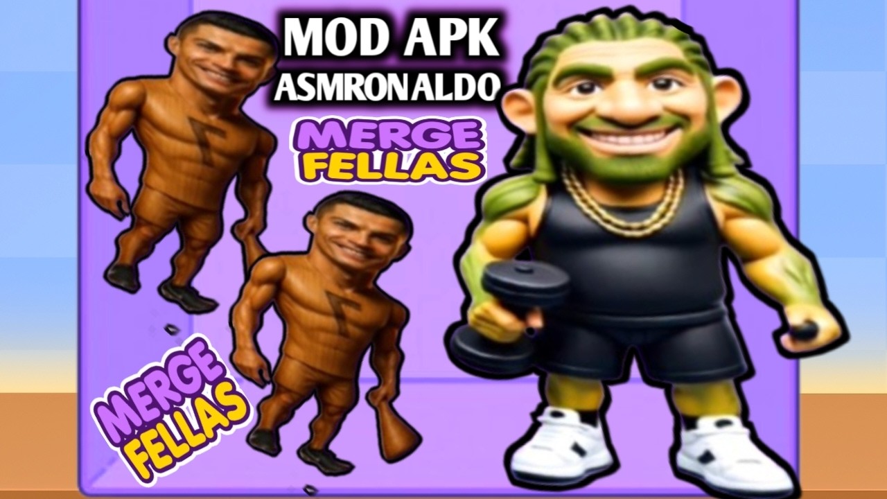 Последний мод Apk ASMR Ronaldo Merge Fellas Unlimited Часть №3