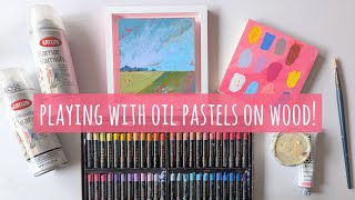 A Fun Experiment With Lightwish Oil Pastels on Wooden Panels & How I Sealed Them