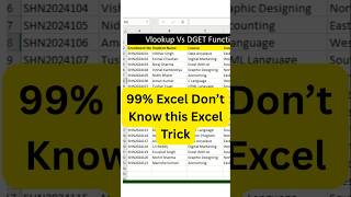 Advance Excel Tips | Dget Formula in Excel #excel #exceltutorial