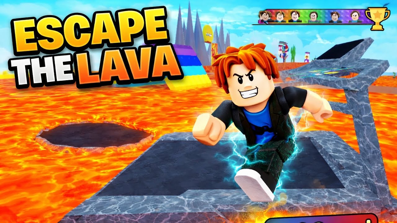 Can I Escape The Lava & Win The Race ? | Escape The Lava Roblox | 
