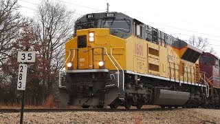 EMDX SD70AH-T4 Leading The A&M Monett Turn! 12/22/17