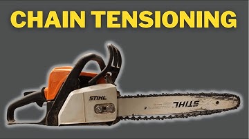 How to Tension a Chainsaw Chain (Stihl MS180) (HIPA Small Engine Parts)