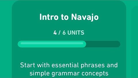 Let’s learn Navajo with Duolingo