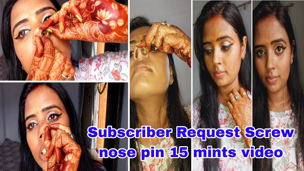 😍SUBSCRIBER REQUEST SCREW NOSE PIN ,15 MINTS VIDEO ♥️