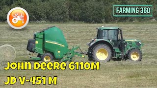 Baling 2023 | John Deere 6110M & V-451 M baler