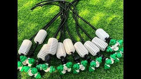 Thi công hệ thống giàn phun sương vơi bộ phun sương bốn cửa chuyên tưới lan làm tăng ẩm cho cây