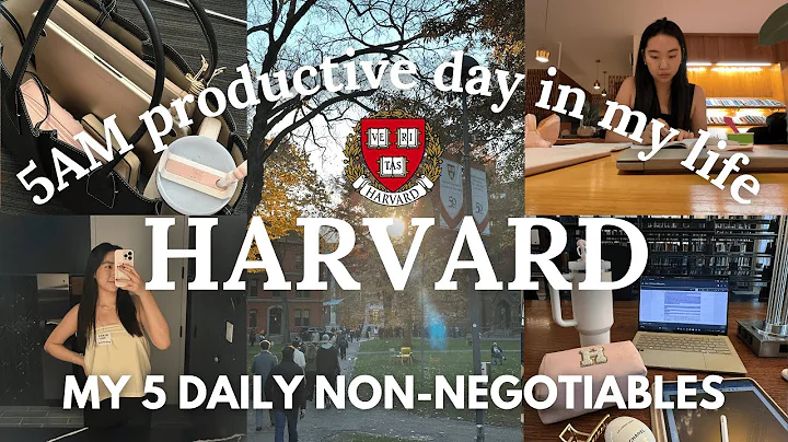 5AM harvard day in my life | 5 daily non-negotiables, study motivation, super productive, law school