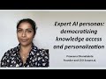 Expert ai personas democratizing knowledge access and personalization