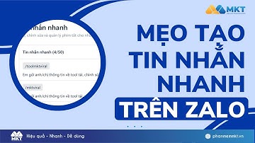 Cách Tạo Tin Nhắn Nhanh Trên Zalo Trả Lời Tự Động (Mới Update)