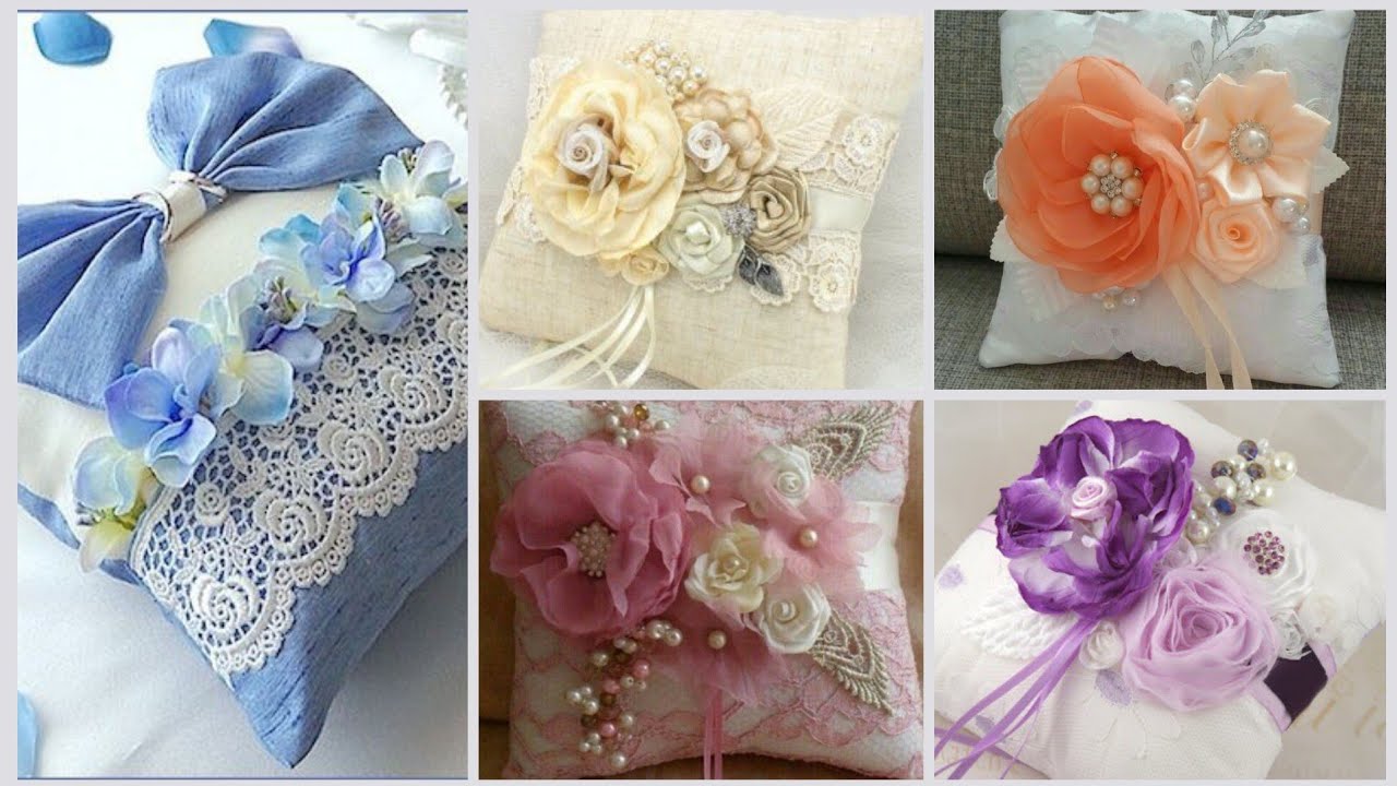Most Creative flower embellished cushions/luxurious decorative 