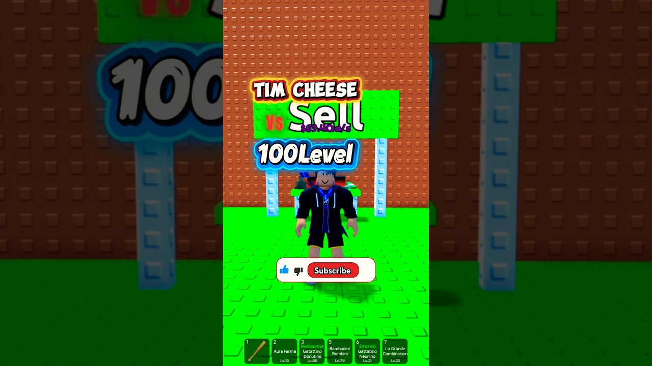 Tim Cheese Vs 100 Level.           