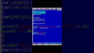Enter and display the matrix using 2D array in C #shorts #short #dailyshorts #coding
